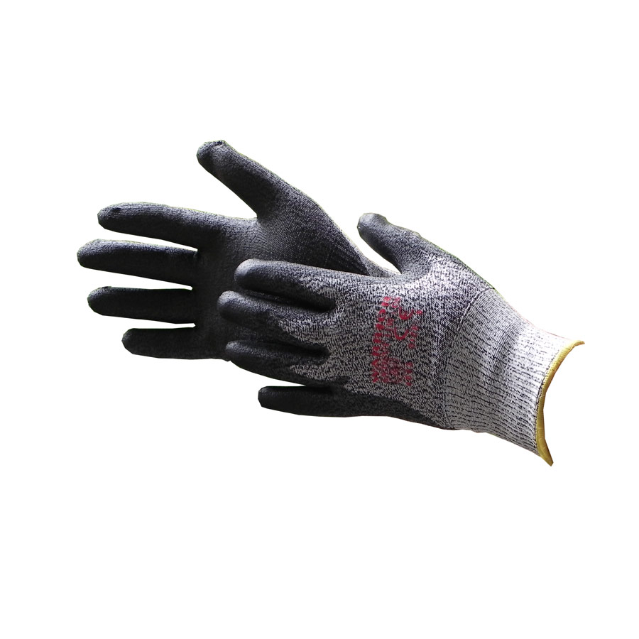 Warrior Black Anticut Level 5 Kevlar Safety Gloves Size 8