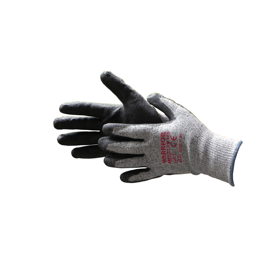 Warrior Black Anticut Level 5 Kevlar Safety Gloves Size 11