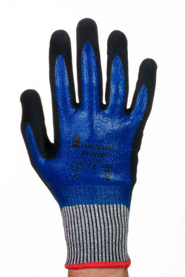 TORNADO Oil-Teq 5  Kevlar Gloves Cut Level 5 - Medium Size: 8 Oil and liquid repellent