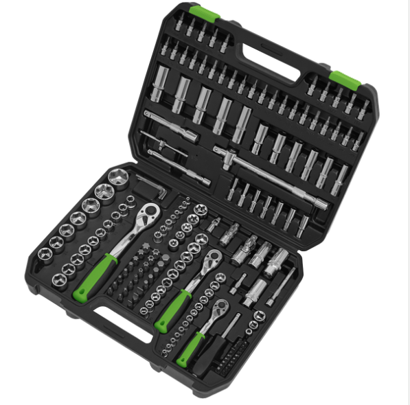 Socket Set 1/4''. 3/8'' & 1/2'' Sq Drive WallDrive Metric 171 Piece