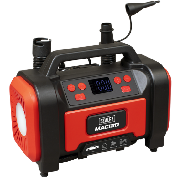 Tyre Inflator & High-Volume Air Pump 12V/230V AC