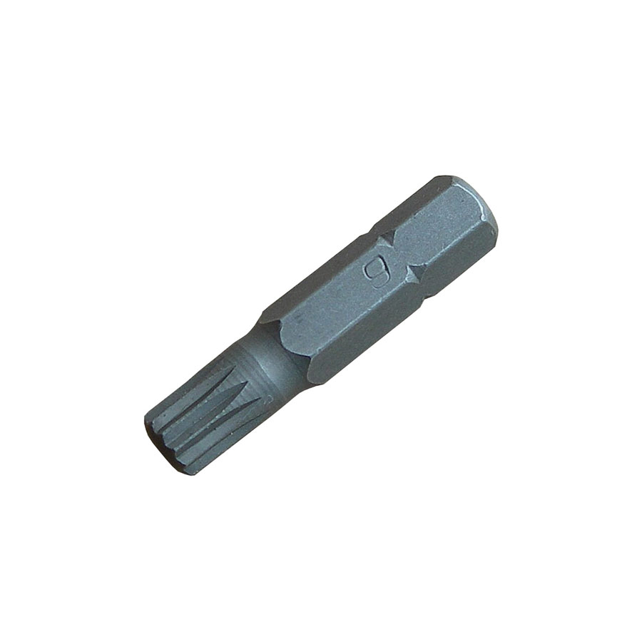 M6 x 30mm Multi-Spline Screwdriver Bit  (1/4" / 6.36mm Hexagonal Drive)