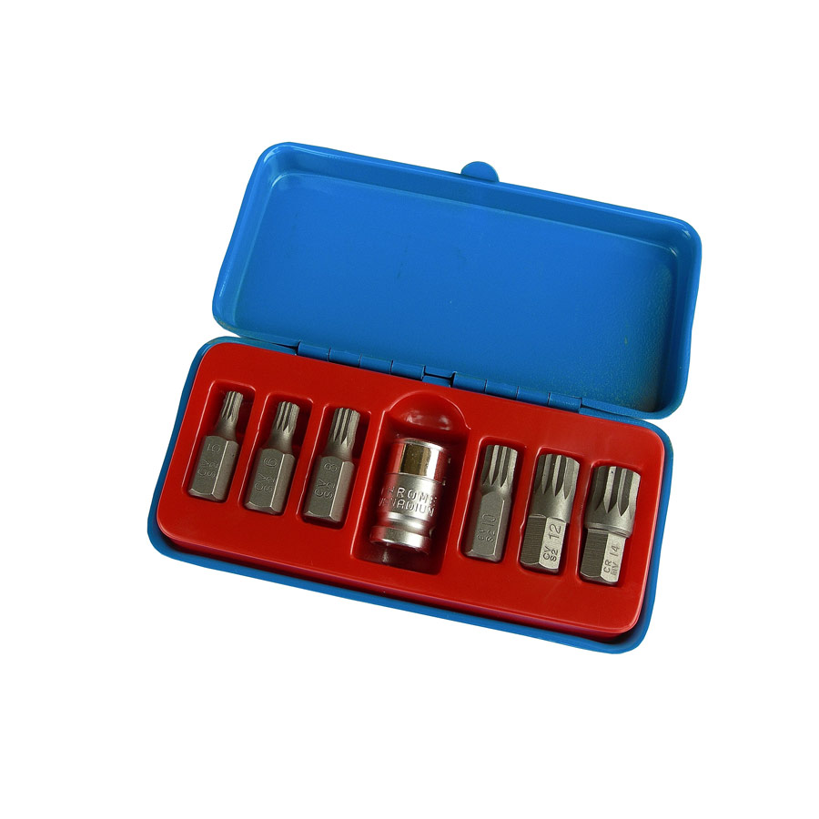 7-pce Spline Bit Set