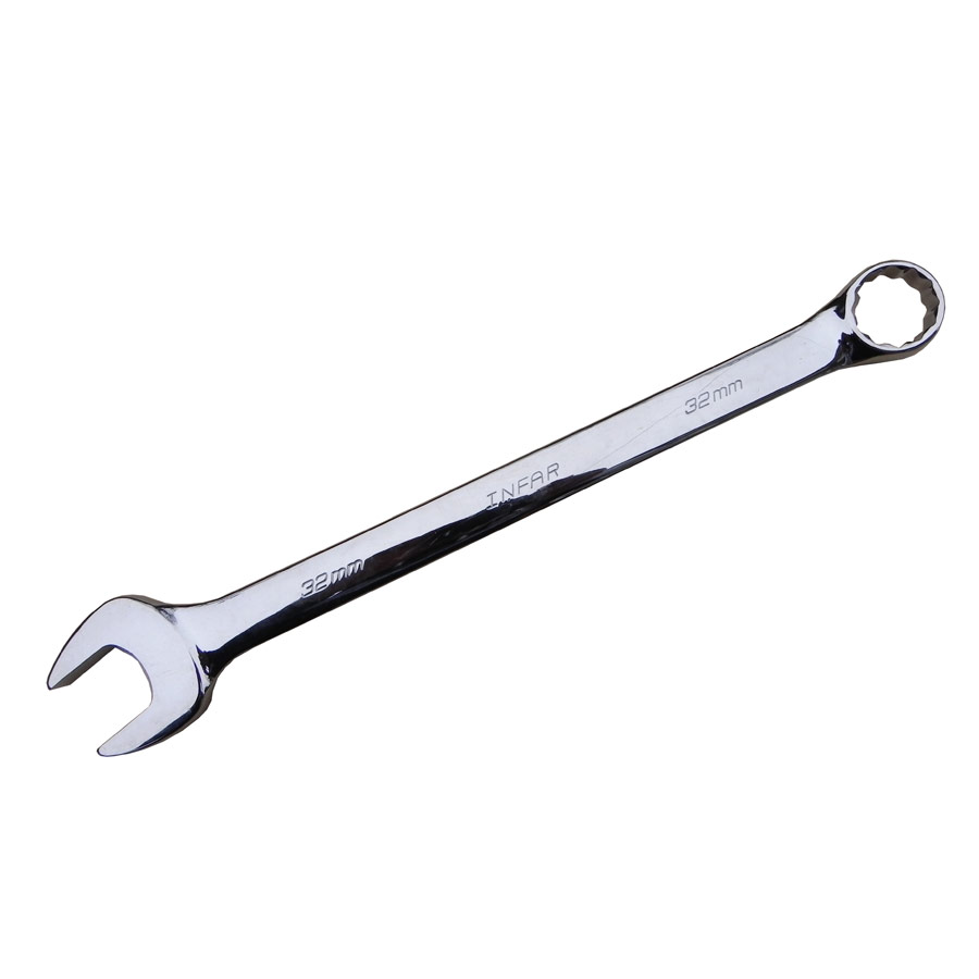 INFAR 32mm Polished Chrome Combination Spanner