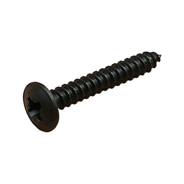 Self tapping black flanged head screw No.6 x 1" 