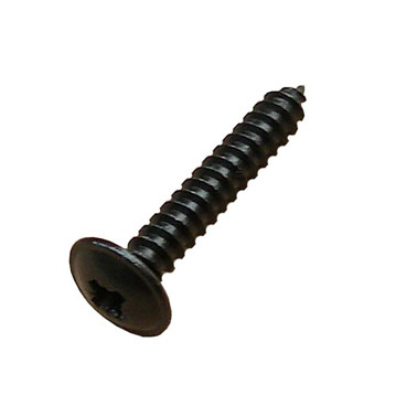 Self tapping black flanged head screw No.8 x 1"