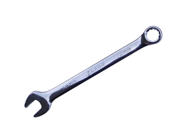 INFAR 14mm Polished Chrome Combination Spanner