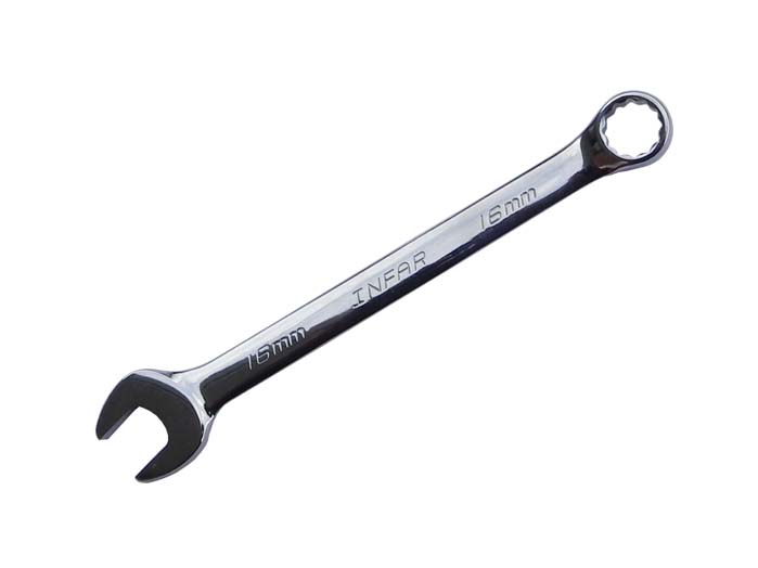 INFAR 16mm Polished Chrome Combination Spanner