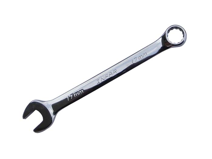 INFAR 17mm Polished Chrome Combination Spanner