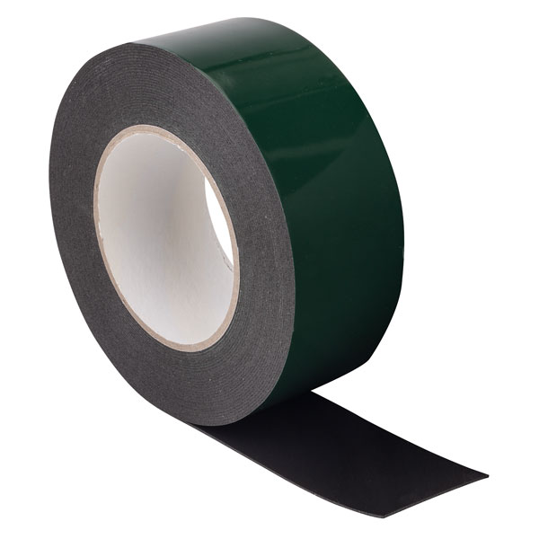 50mm x 10M Double Sided Foam Tape Black Automotive for Trims & Body