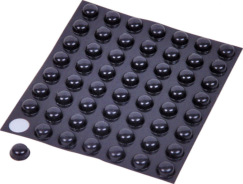 Rubber Spacers Round (Black) (11mm, 5mm ) Pad with 55 pieces