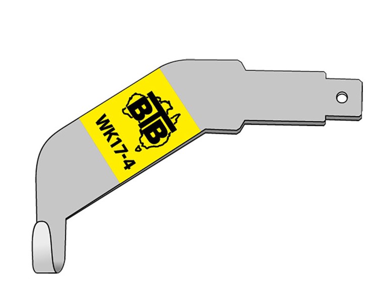 BTB WK17-4 4mm Channel blade for removing urethane backfill